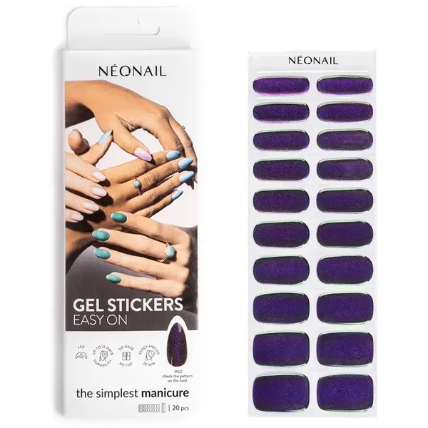 NeoNail NEONAIL Easy On Gel Stickers nalepke za nohte ob uporabi UV-/LED-lučke odtenek M02 20 kos