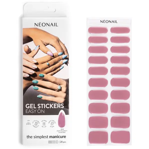 NeoNail NEONAIL Easy On Gel Stickers nalepke za nohte ob uporabi UV-/LED-lučke odtenek M08 20 kos