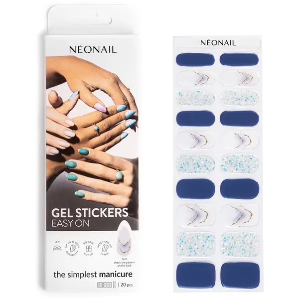 NeoNail NEONAIL Easy On Gel Stickers nalepke za nohte ob uporabi UV-/LED-lučke odtenek M10 20 kos