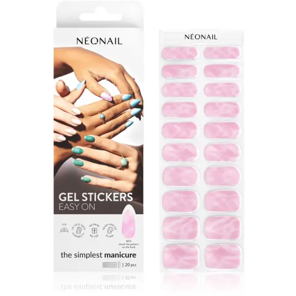 NeoNail NEONAIL Easy On Gel Stickers nalepke za nohte ob uporabi UV-/LED-lučke odtenek M13 20 kos