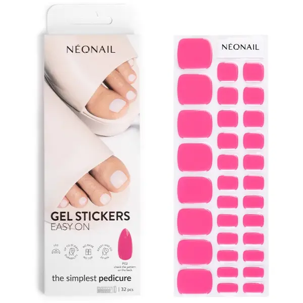NeoNail NEONAIL Easy On Gel Stickers nalepke za nohte ob uporabi UV-/LED-lučke odtenek P02 32 kos