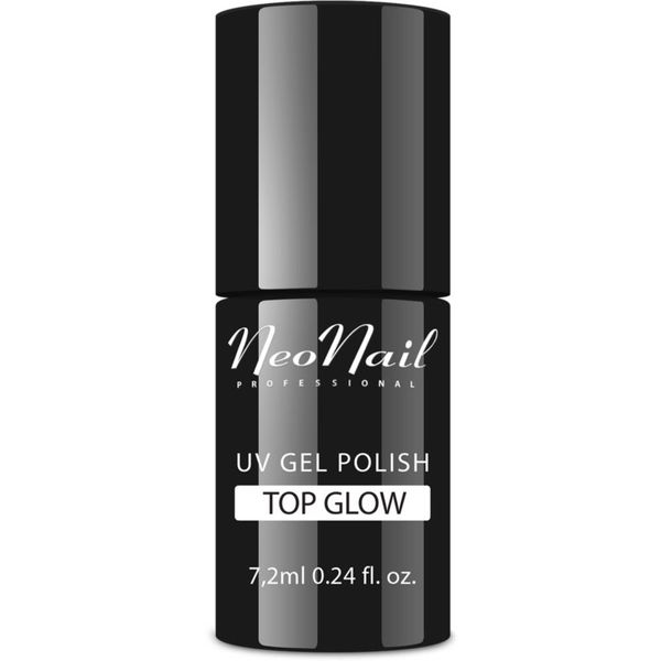 NeoNail NEONAIL Top Glow gel nadlak za nohte odtenek Glow Silver 7,2 ml