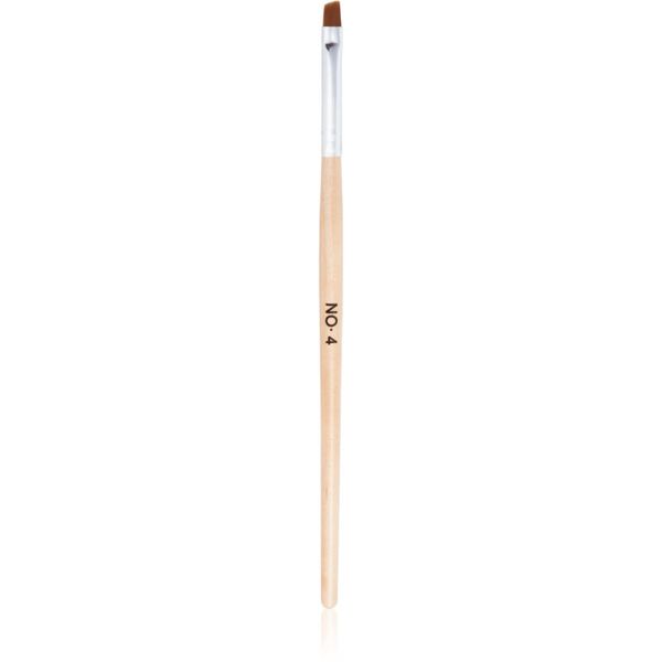 NeoNail NEONAIL Wooden Brush čopič za nanašanje gelastih izdelkov vrsta No. 4 Angled 1 kos