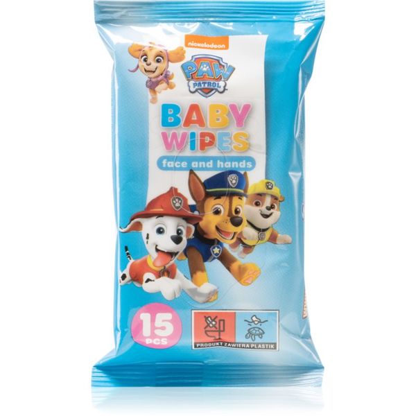 Nickelodeon Nickelodeon Paw Patrol Baby Wipes vlažni robčki za otroke 15 kos