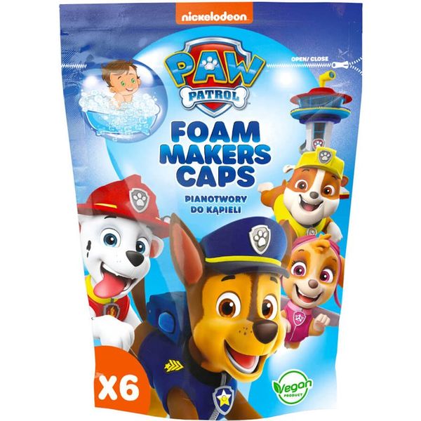 Nickelodeon Nickelodeon Paw Patrol Foam Makers Caps pena za kopel za otroke 6x16 g