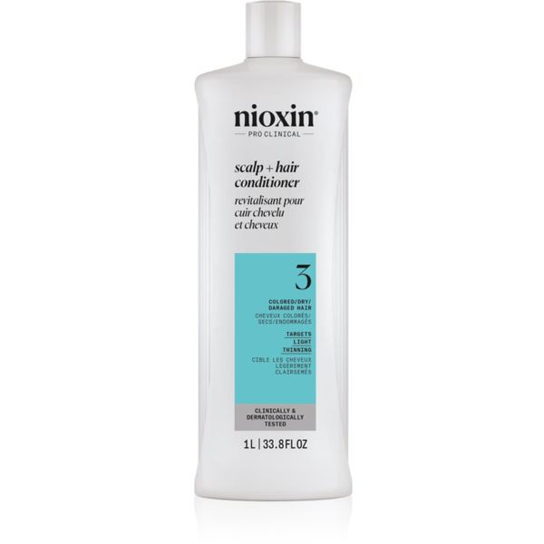 Nioxin Nioxin System 3 Scalp + Hair Shampoo balzam za barvane redke lase 1000 ml