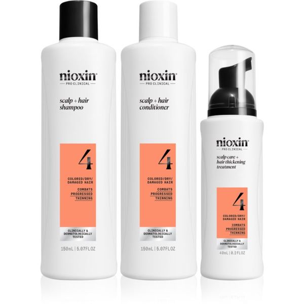 Nioxin Nioxin System 4 darilni set za poškodovane in barvane lase 3 kos