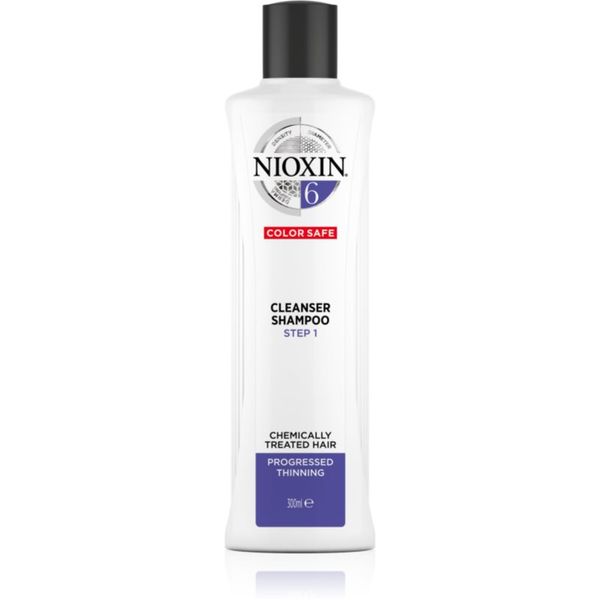 Nioxin Nioxin System 6 Color Safe Cleanser Shampoo čistilni šampon za kemično obdelane lase 300 ml