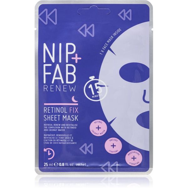 NIP+FAB NIP+FAB Retinol Fix maska iz platna za noč 1 kos