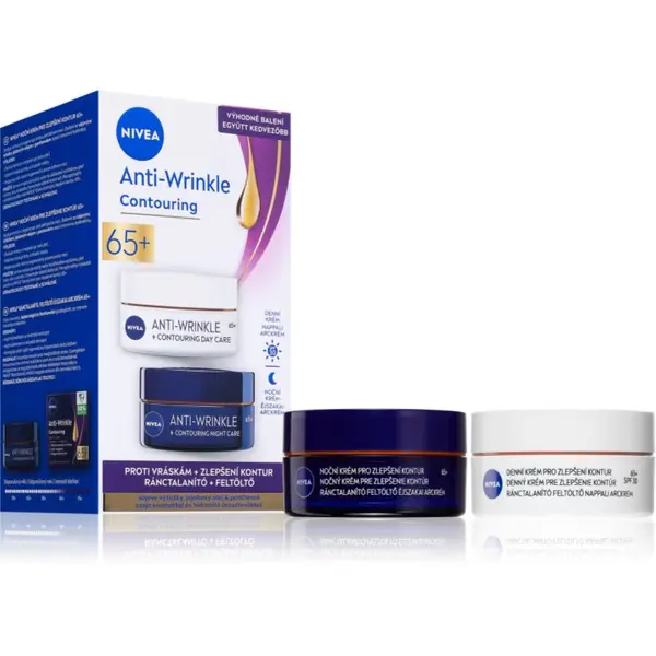 Nivea NIVEA Anti-Wrinkle Contouring ugodno pakiranje za glajenje poteze obraza 65+
