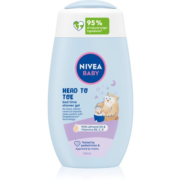 Nivea NIVEA BABY Bed Time gel za prhanje za telo in lase 200 ml