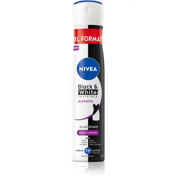 Nivea NIVEA Black & White Authentic antiperspirant v pršilu 72 ur 200 ml