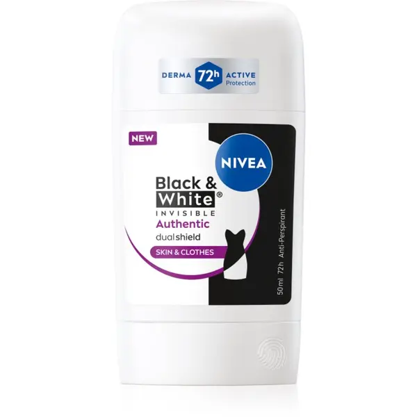 Nivea NIVEA Black & White Authentic trdi antiperspirant 72 ur 50 ml