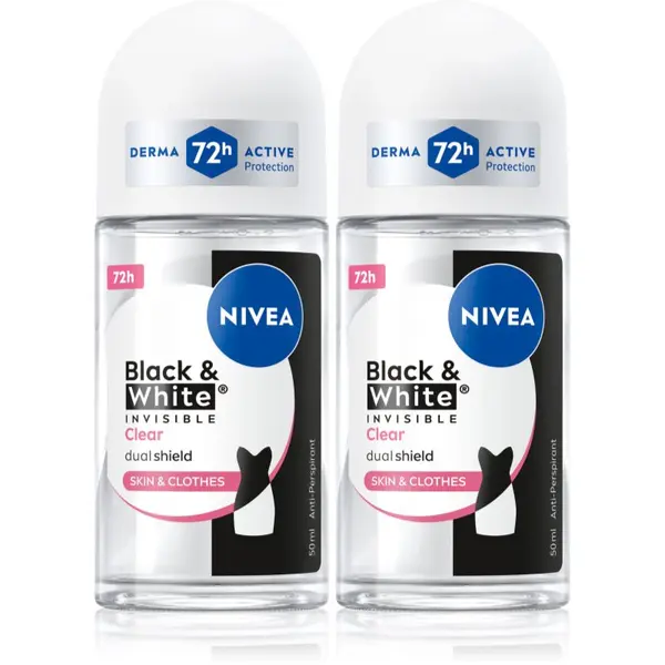 Nivea NIVEA Black & White Invisible Clear set za telo