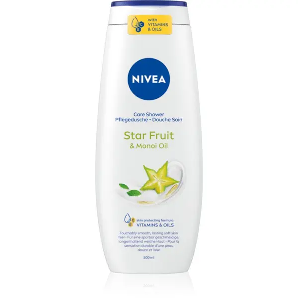 Nivea NIVEA Care Shower Star Fruit & Monoi Oil vlažilen gel za prhanje 500 ml