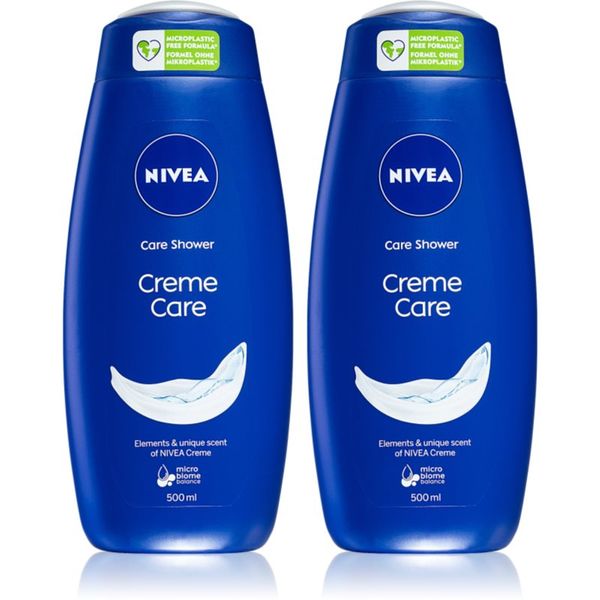 Nivea NIVEA Creme Care kremasti gel za prhanje ugodno pakiranje 2 x 500 ml