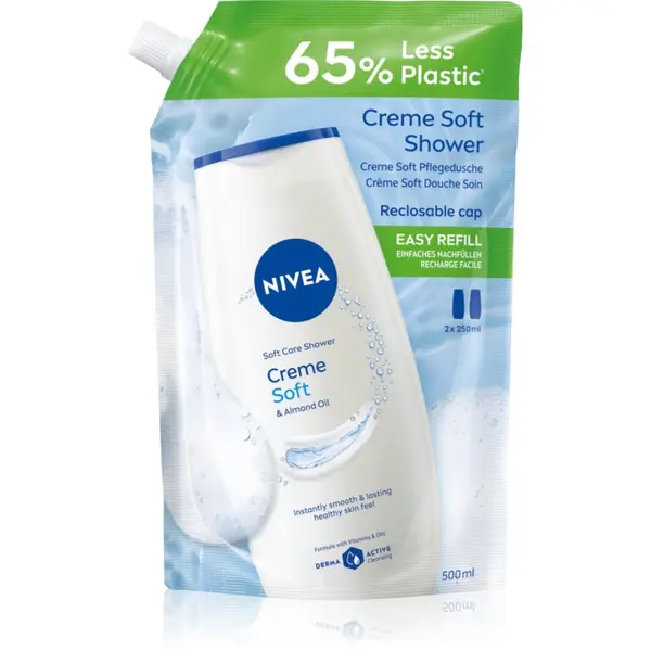 Nivea NIVEA Creme Soft kremasti gel za prhanje nadomestno polnilo 500 ml