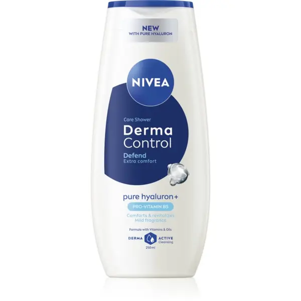 Nivea NIVEA Derma Control Defend negovalni gel za prhanje s hialuronsko kislino 250 ml