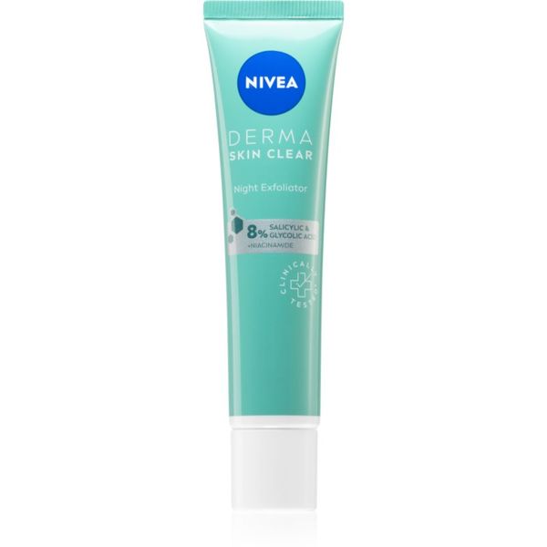 Nivea Nivea Derma Skin Clear nežni nočni piling 40 ml