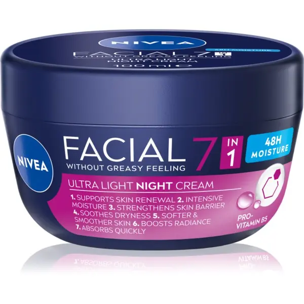 Nivea NIVEA Facial Night lahka nočna krema 7 v 1 100 ml