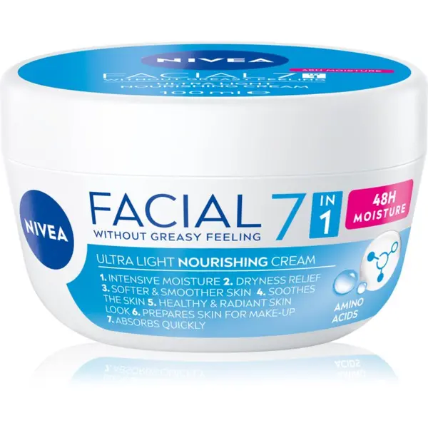 Nivea NIVEA Facial Nourishing lahka krema za prehrano in hidracijo 7 v 1 100 ml