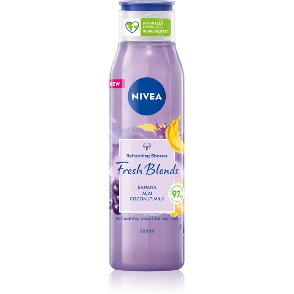 Nivea Nivea Fresh Blends Banana & Acai & Coconut Milk osvežujoč gel za prhanje 300 ml