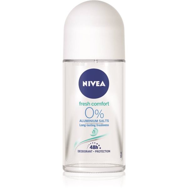 Nivea Nivea Fresh Comfort dezodorant roll-on brez aluminijevih soli 48 ur 50 ml