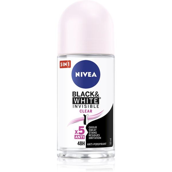 Nivea Nivea Invisible Black & White Clear anti-transpirant roll-on za ženske 50 ml