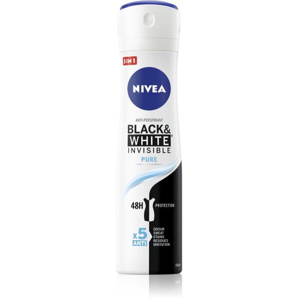 Nivea Nivea Invisible Black & White Pure antiperspirant in dezodorant proti belim in rumenim madežem 150 ml
