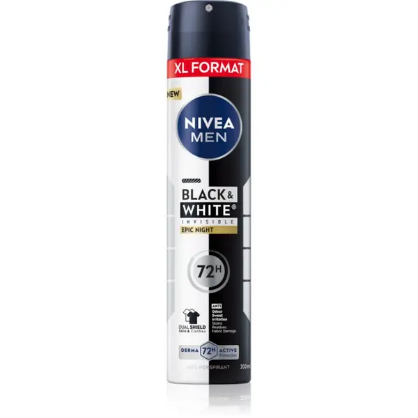 Nivea NIVEA MEN Black & White Epic Night antiperspirant v pršilu za moške 200 ml
