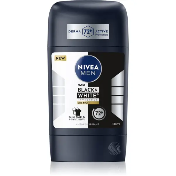 Nivea NIVEA MEN Black & White Epic Night trdi antiperspirant za moške 50 ml