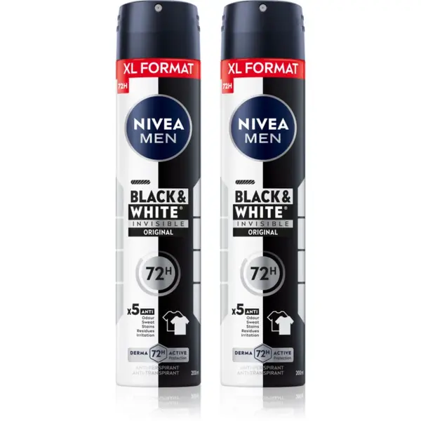 Nivea NIVEA MEN Black & White Invisible Original antiperspirant v pršilu ugodno pakiranje