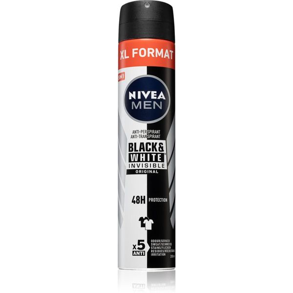 Nivea Nivea Men Black & White Invisible Original antiperspirant v pršilu za moške 200 ml