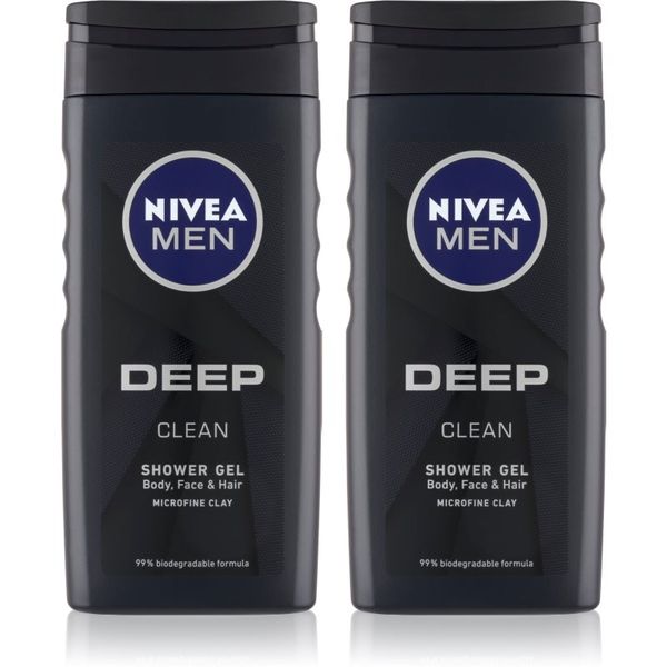 Nivea Nivea Men Deep gel za prhanje za moške (ugodno pakiranje)
