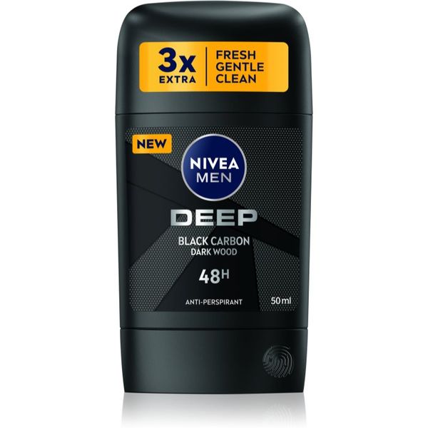 Nivea Nivea Men Deep trdi antiperspirant za moške Black Carbon Dark Wood 50 ml