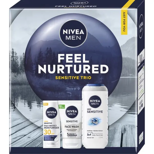 Nivea NIVEA MEN Feel Nurtured darilni set za telo in obraz