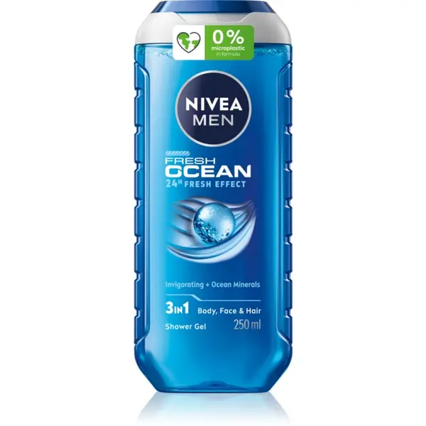 Nivea NIVEA MEN Fresh Ocean poživitveni gel za prhanje za moške 250 ml