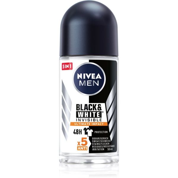 Nivea Nivea Men Invisible Black & White anti-transpirant roll-on za moške 50 ml