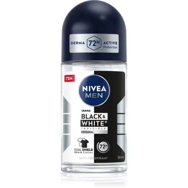 Nivea NIVEA MEN Invisible Black & White antiperspirant roll-on za moške 50 ml
