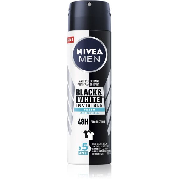 Nivea Nivea Men Invisible Black & White antiperspirant v pršilu Fresh 150 ml