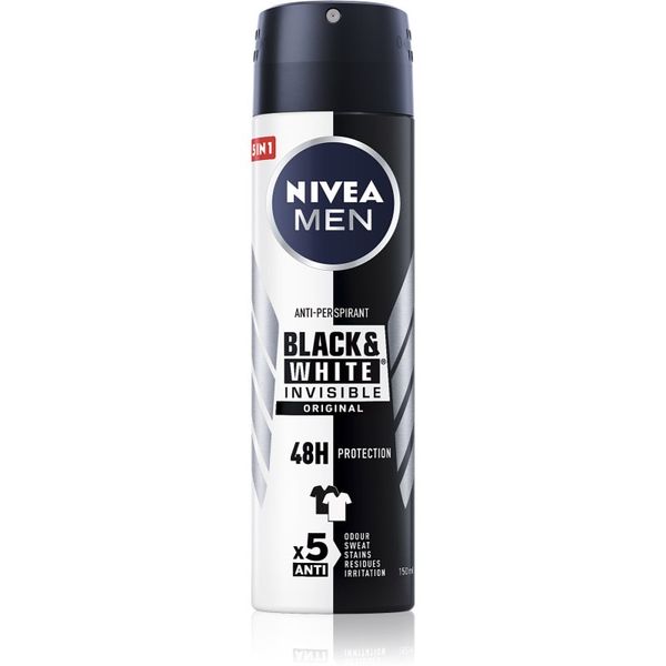 Nivea Nivea Men Invisible Black & White antiperspirant v pršilu za moške 100 ml