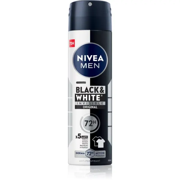 Nivea NIVEA MEN Invisible Black & White antiperspirant v pršilu za moške 150 ml