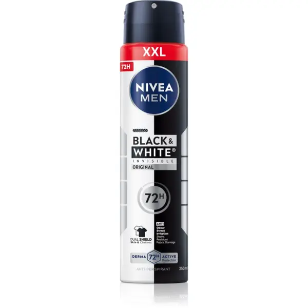 Nivea NIVEA MEN Invisible Black & White antiperspirant v pršilu za moške 250 ml