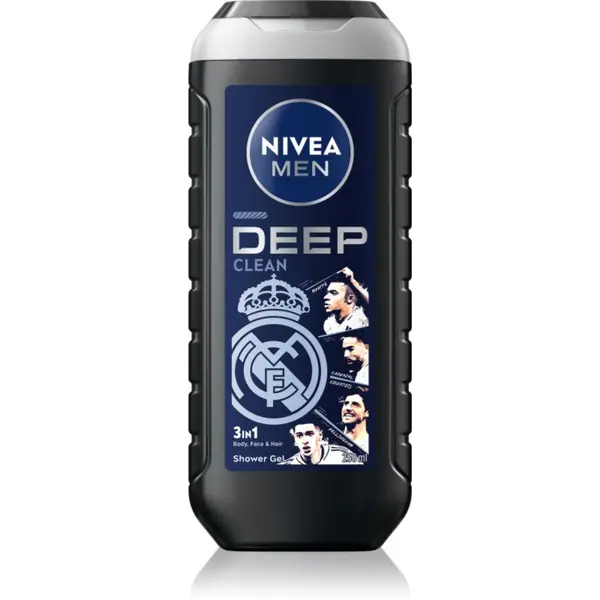Nivea NIVEA MEN Real Madrid osvežujoč gel za prhanje 3v1 250 ml