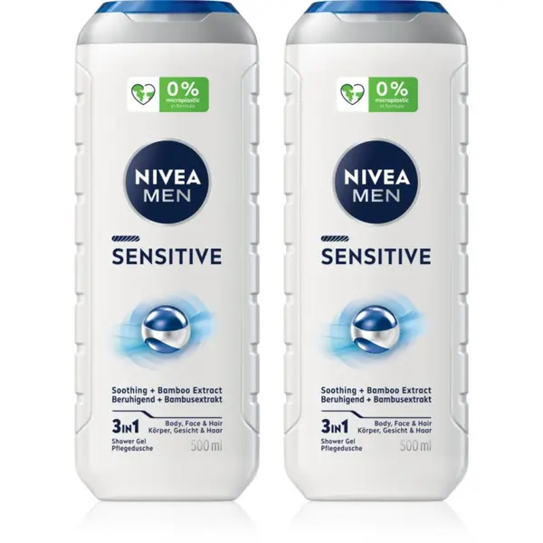 Nivea NIVEA MEN Sensitive gel za prhanje za telo in lase ugodno pakiranje