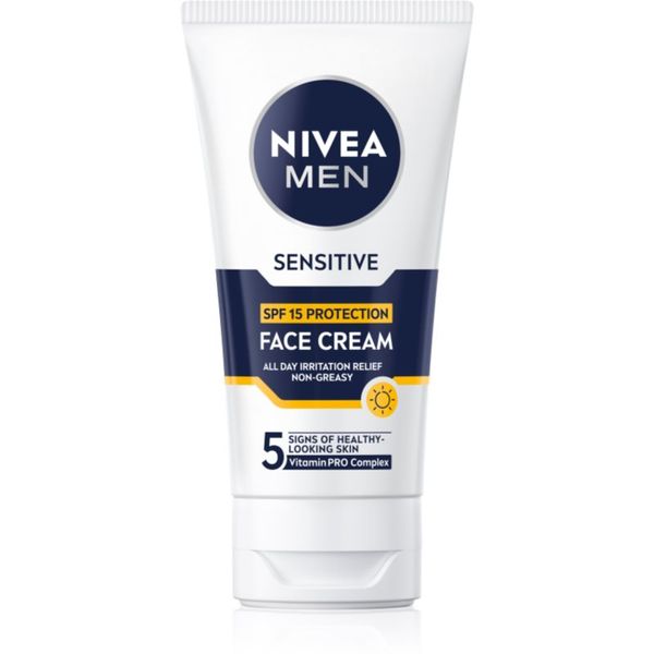 Nivea NIVEA MEN Sensitive zaščitna krema za moške SPF 15 75 ml