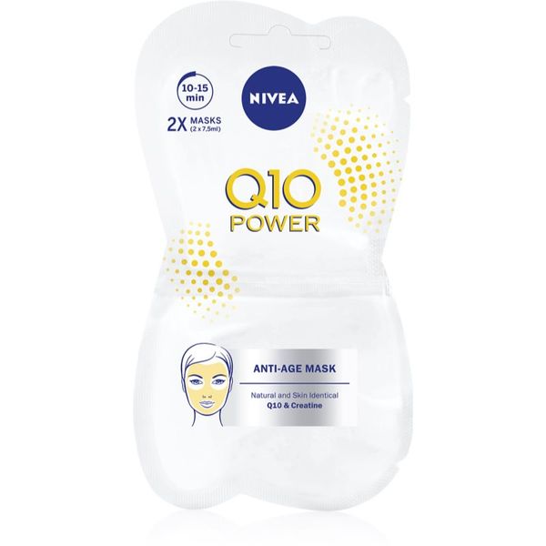 Nivea Nivea Q10 gladilna maska proti gubam 2x7.5 ml