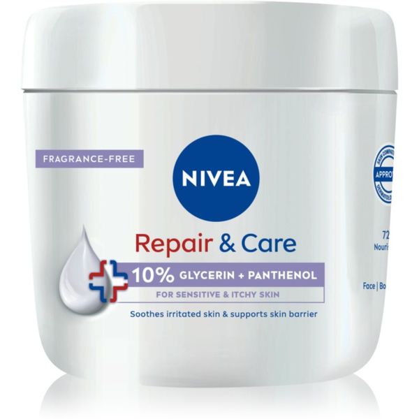 Nivea NIVEA Repair & Care Sensitive hranilna regeneracijska krema za suho in občutljivo kožo 400 ml