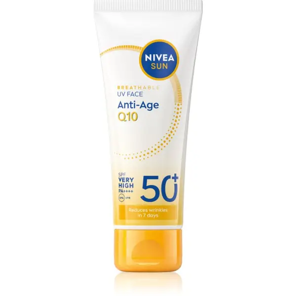 Nivea NIVEA SUN Anti-Age Q10 krema za obraz za sončenje proti gubam SPF 50+ 40 ml