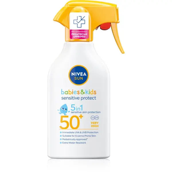 Nivea NIVEA SUN Babies & Kids otroško pršilo za sončenje za občutljivo kožo SPF 50+ 250 ml